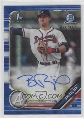 2019 Bowman Draft - Chrome Draft Pick Autographs - Blue Wave Refractor #CDA-BP - Beau Philip /150