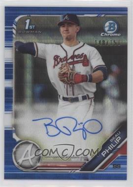 2019 Bowman Draft - Chrome Draft Pick Autographs - Blue Wave Refractor #CDA-BP - Beau Philip /150