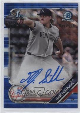 2019 Bowman Draft - Chrome Draft Pick Autographs - Blue Wave Refractor #CDA-TJS - T.J. Sikkema /150