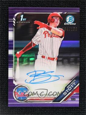 2019 Bowman Draft - Chrome Draft Pick Autographs - Purple Refractor #CDA-BS - Bryson Stott /250