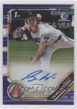 2019 Bowman Draft - Chrome Draft Pick Autographs - Purple Refractor #CDA-BW - Blake Walston /250