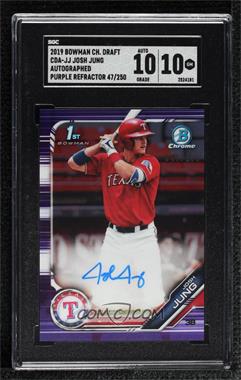 2019 Bowman Draft - Chrome Draft Pick Autographs - Purple Refractor #CDA-JJ - Josh Jung /250 [SGC 10 GEM]