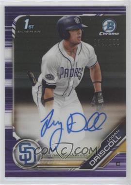 2019 Bowman Draft - Chrome Draft Pick Autographs - Purple Refractor #CDA-LDR - Logan Driscoll /250 [EX to NM]