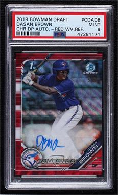 2019 Bowman Draft - Chrome Draft Pick Autographs - Red Wave Refractor #CDA-DB - Dasan Brown /5 [PSA 9 MINT]