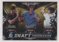 Connor Scott, J.J. Bleday, Trevor Rogers [EX to NM] #/50