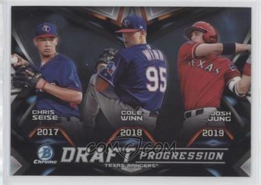 2019 Bowman Draft - Chrome Draft Progression #DPR-TEX - Chris Seise, Josh Jung, Cole Winn