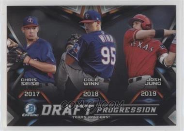 2019 Bowman Draft - Chrome Draft Progression #DPR-TEX - Chris Seise, Josh Jung, Cole Winn