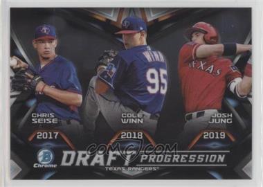 2019 Bowman Draft - Chrome Draft Progression #DPR-TEX - Chris Seise, Josh Jung, Cole Winn