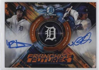 2019 Bowman Draft - Chrome Franchise Futures - Orange Refractor Autographs #FFA-GQ - Nick Quintana, Riley Greene /25