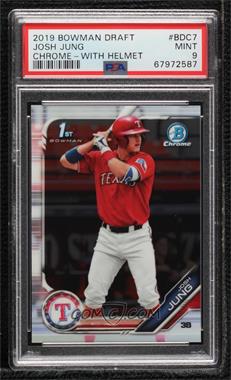 2019 Bowman Draft - Chrome #BDC-7.1 - Josh Jung (Red Helmet) [PSA 9 MINT]