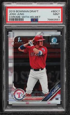 2019 Bowman Draft - Chrome #BDC-7.1 - Josh Jung (Red Helmet) [PSA 9 MINT]