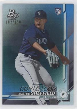 2019 Bowman Platinum - Wal-Mart [Base] - Blue Foil #47 - Justus Sheffield /150