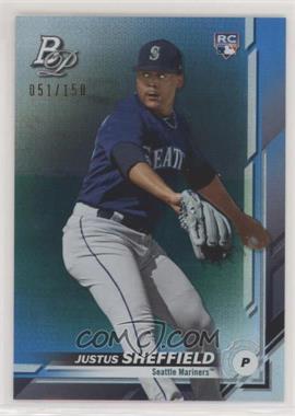 2019 Bowman Platinum - Wal-Mart [Base] - Blue Foil #47 - Justus Sheffield /150