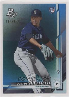 2019 Bowman Platinum - Wal-Mart [Base] - Blue Foil #47 - Justus Sheffield /150