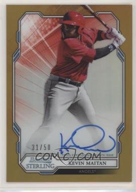 2019 Bowman Sterling - Prospect Autographs - Gold Refractor #BSPA-KM - Kevin Maitan /50