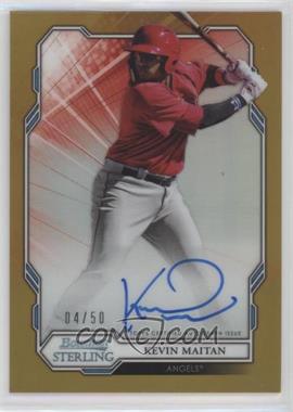 2019 Bowman Sterling - Prospect Autographs - Gold Refractor #BSPA-KM - Kevin Maitan /50