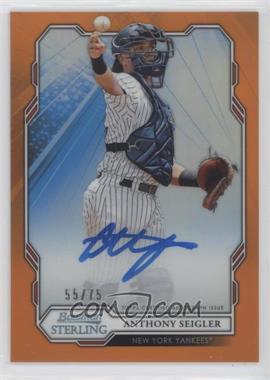 2019 Bowman Sterling - Prospect Autographs - Orange Refractor #BSPA-AS - Anthony Seigler /75