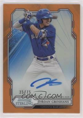 2019 Bowman Sterling - Prospect Autographs - Orange Refractor #BSPA-JG - Jordan Groshans /75