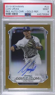 2019 Bowman Sterling - Rookie Autographs - Gold Refractor #BSRA-LU - Luis Urias /50 [PSA 9 MINT]