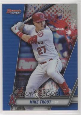 2019 Bowman's Best - [Base] - Blue Refractor #1 - Mike Trout /150