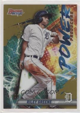 2019 Bowman's Best - Power Producers - Gold Refractor #PP-RG - Riley Greene /50