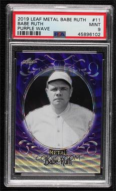 2019 Leaf Babe Ruth Collection - Base Wave - Purple #11 - Babe Ruth /20 [PSA 9 MINT]