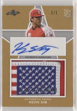 2019 Leaf Perfect Game All-American Classic - Patch Autographs - Gold #PA-KS1 - Kevin Sim /1