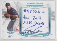 Cameron Cannon #/20