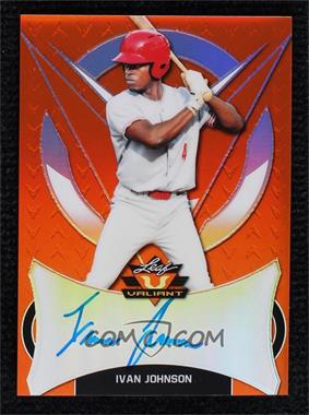 2019 Leaf Valiant - [Base] - Orange Prismatic #BA-IJ1 - Ivan Johnson /35