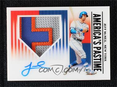 2019 Panini Chronicles - America's Pastime Material Signatures - Black #APS-JM - Jeff McNeil /1