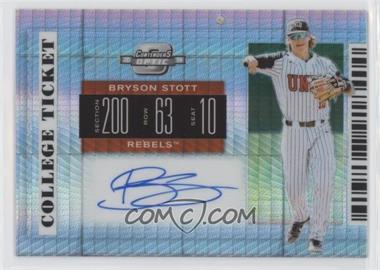 2019 Panini Contenders Draft Picks - Optic College Ticket Autographs - Hyper #11 - Bryson Stott /20