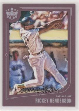 2019 Panini Diamond Kings - [Base] - Plum Framed #85.1 - Rickey Henderson (Mid-Swing)