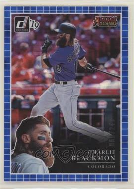 2019 Panini Donruss - Action All-Stars - Blue #AA11 - Charlie Blackmon /249