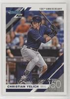 Christian Yelich (Blue Jersey, Full Name on Front) #/150