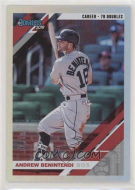 2019 Panini Donruss - [Base] - Career Stat Line #76.1 - Andrew Benintendi (Grey Jersey) /78