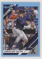 Christian Yelich (Blue Jersey, Full Name on Front) #/49