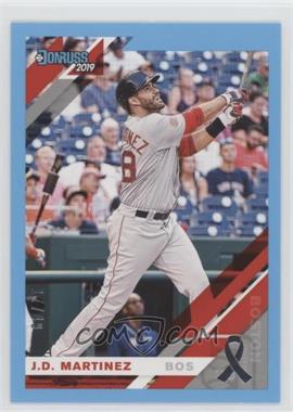 2019 Panini Donruss - [Base] - Father's Day Ribbon #62.1 - J.D. Martinez (Grey Jersey) /49