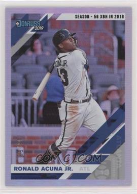 2019 Panini Donruss - [Base] - Season Stat Line #87.1 - Ronald Acuna Jr. (First and Last Name on Front) /56