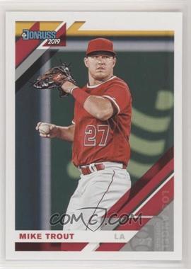2019 Panini Donruss - [Base] #170.2 - Variation - Mike Trout (Fielding)
