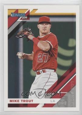 2019 Panini Donruss - [Base] #170.2 - Variation - Mike Trout (Fielding)