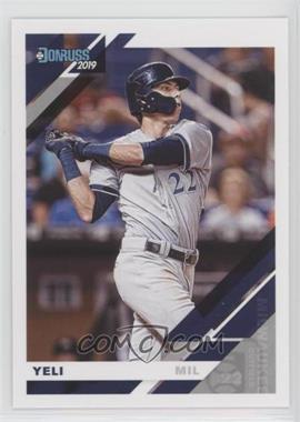 2019 Panini Donruss - [Base] #190.2 - Variation - Christian Yelich (Grey Jersey, "Yeli" on Front)