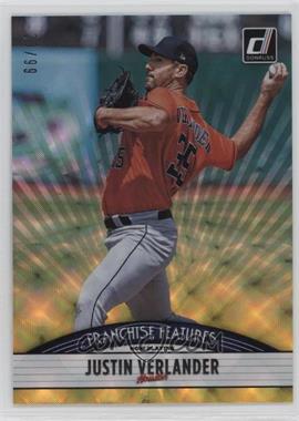 2019 Panini Donruss - Franchise Features - Gold #FF6 - Justin Verlander, Forrest Whitley /99