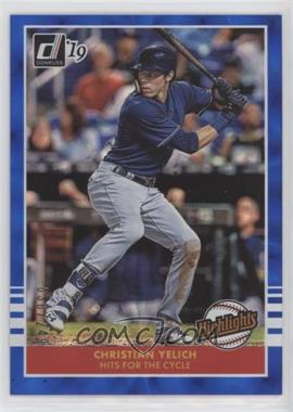 2019 Panini Donruss - Highlights - Blue #H7 - Christian Yelich /249