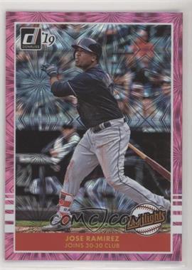 2019 Panini Donruss - Highlights - Pink Firework #H10 - Jose Ramirez