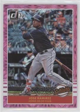 2019 Panini Donruss - Highlights - Pink Firework #H10 - Jose Ramirez