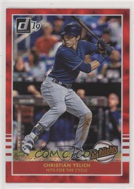 2019 Panini Donruss - Highlights - Red #H7 - Christian Yelich /149