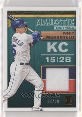 2019 Panini Donruss - Majestic Materials - Gold #MM-WM - Whit Merrifield /99