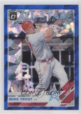 2019 Panini Donruss Optic - [Base] - Blue Cracked Ice Prizm #100 - All-Stars - Mike Trout /7