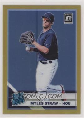 2019 Panini Donruss Optic - [Base] - Gold Prizm #59 - Rated Rookies - Myles Straw /10