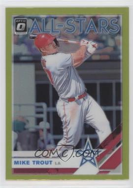 2019 Panini Donruss Optic - [Base] - Lime Green Prizm #100 - All-Stars - Mike Trout